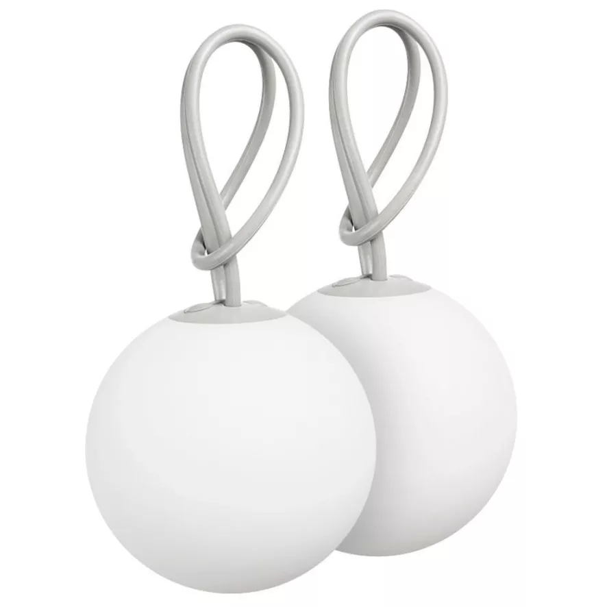 Fatboy Bolleke Hanglamp LED Oplaadbaar Set Van 2 Light Grey