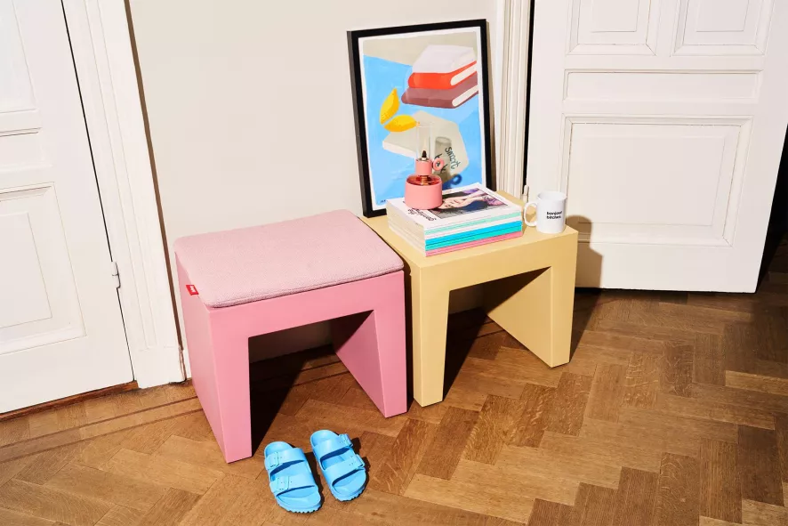 Fatboy Zitkussen Voor Concrete Seat Kruk Weave Indoor Honey - Afbeelding 3