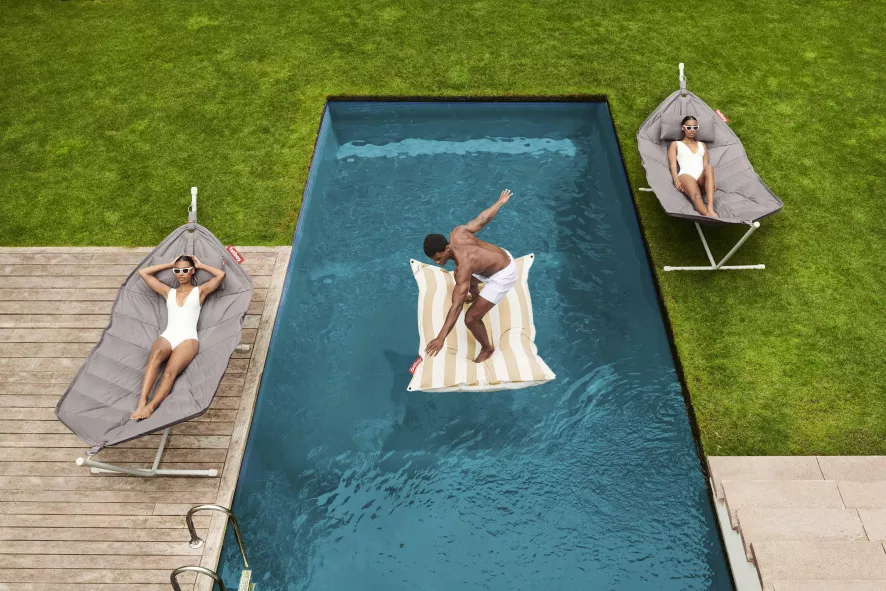 Fatboy Headdemock Superb Hangmat Storm Blue Rack Light Grey - Afbeelding 6