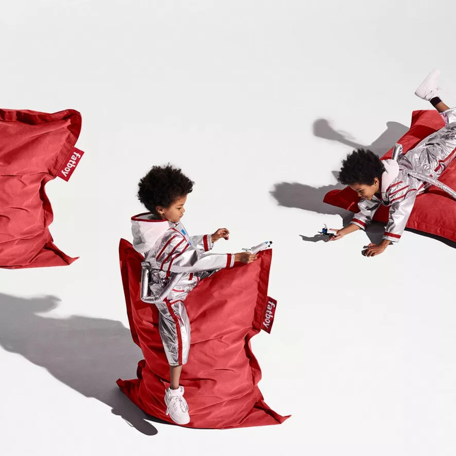 Fatboy Junior Stonewashed Zitzak Rood - Afbeelding 14