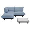 Fatboy Paletti 2-zits Loungebank Storm Blue + Salontafel Light Grey