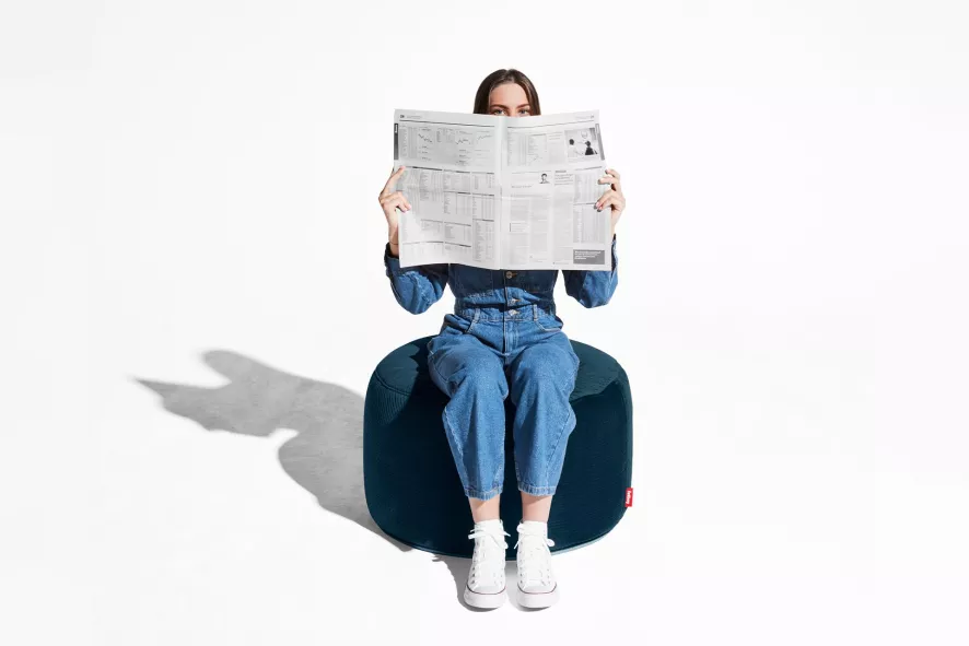 Fatboy Point Velvet Poef Large Recycled Cave - Afbeelding 2