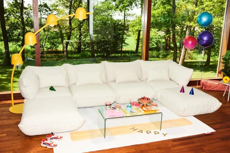 Fatboy Puff Weave Kussen 65x38 Bubble Pink - Afbeelding 7