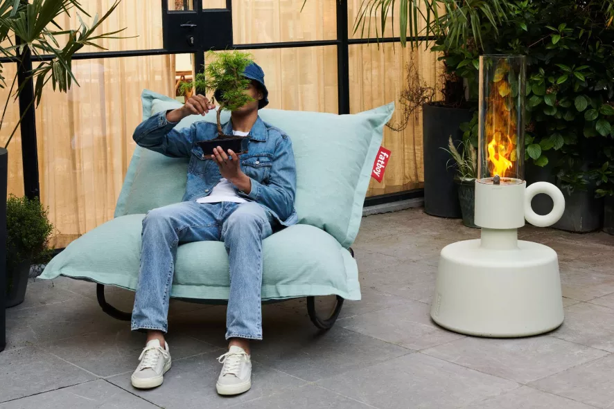 Fatboy Rock 'n Roll Schommelstoel Zwart Outdoor Zitzak Seafoam - Afbeelding 5