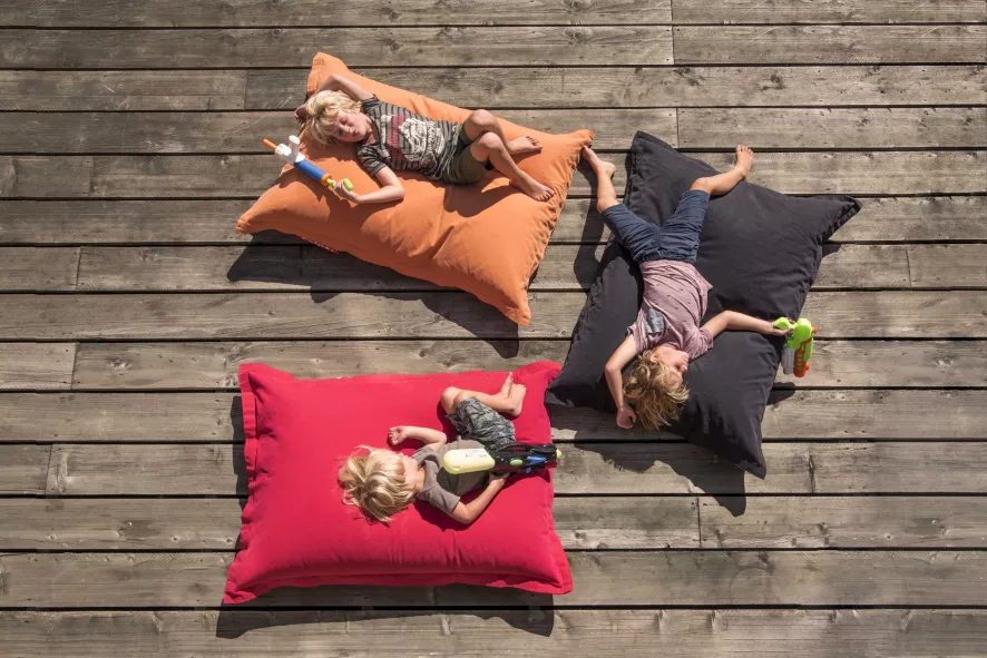 Fatboy Junior Stonewashed Zitzak Rood - Afbeelding 2